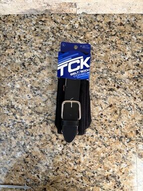 TCK Men's Black Belt & Socks Combo - Classic Everyday Set